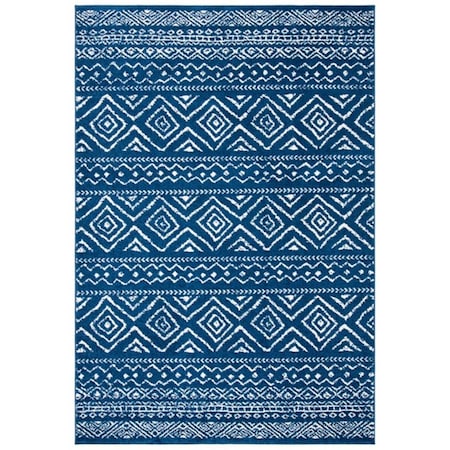 Safavieh 3 x 5 ft. Tulum 267N Power Loomed Rectangle Area Rug Navy & Ivory TUL267N-3
